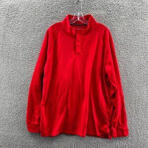 Under Armour 1/4 Snap Pullover Mens 2XL Red Long Sleeve Loose Fit Gorpcore